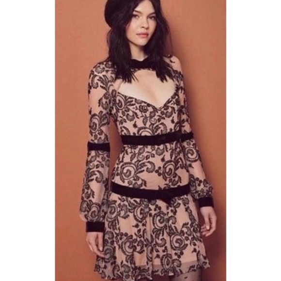 NWT For Love & Lemons Clemence Mini Dress XS